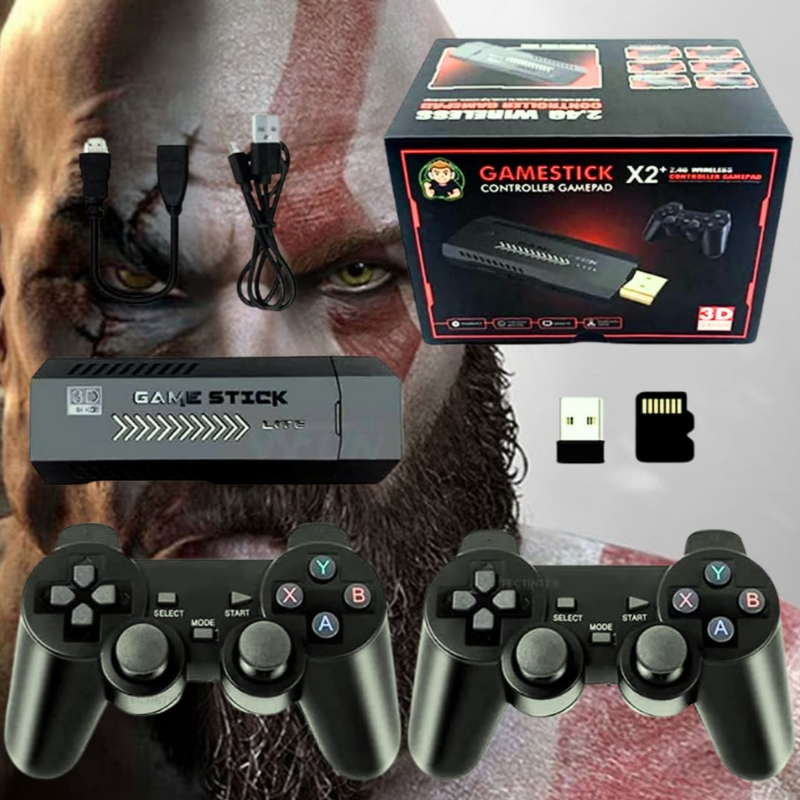 Game Stick Ultra 4K - 40.000 Juegos + 2 Controles Inalámbricos