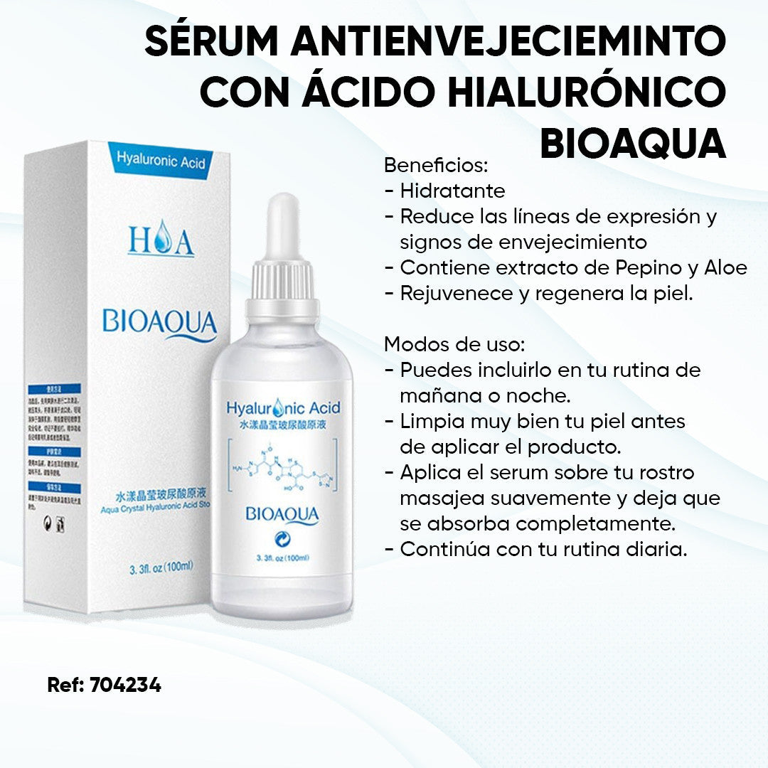 Sérum Antienvejecimiento Con Ácido Hialurónico BioAqua